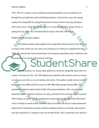 Health Promotion: Change4life Program