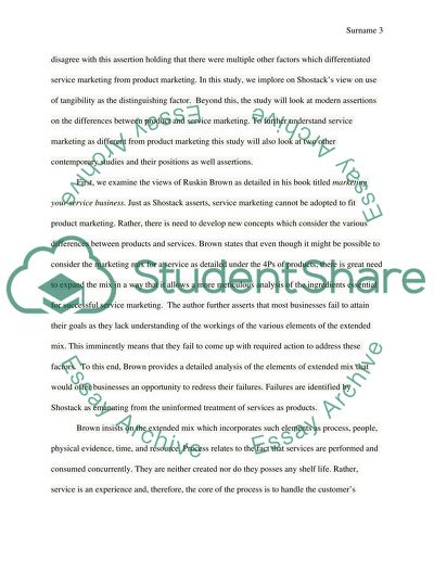 Marketing of Services Industry