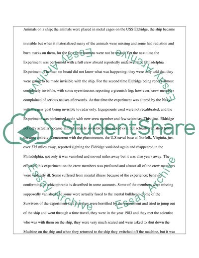 Albert Einsteins Philadelphia Experiment