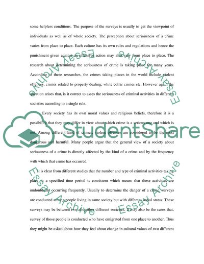 Crime Seriousness Survey