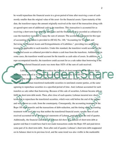 Bankruptcy of Lehman Brothers