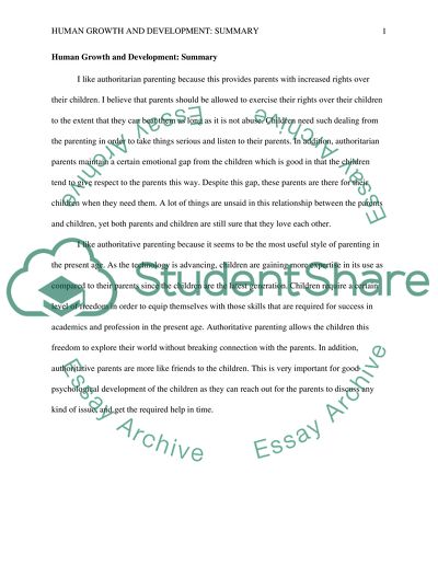 Human growth and developement summary