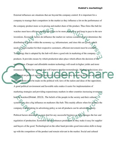 How the Internal and External Environment Effect Hublots Marketing