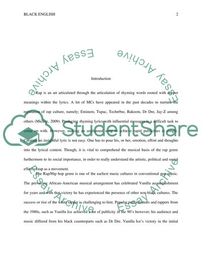 Authentic Black English in White Rappers Lyrics