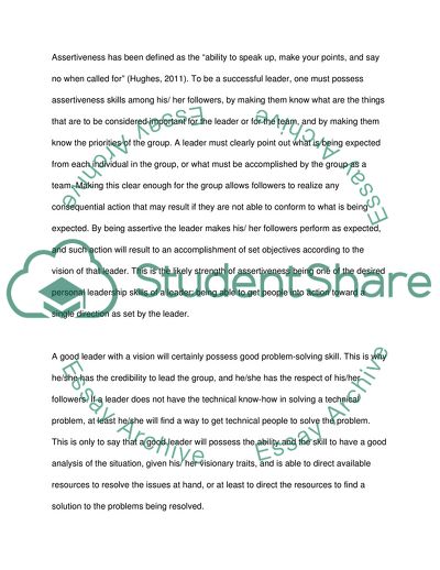 Personal Leadership Skills