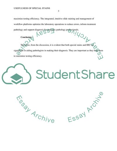 Usefulness of Special Stains in Making Diagnosis by Pathologists