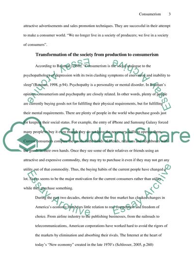 We no Longer Live in a Society of Producers; We Live in a Society of Consumers