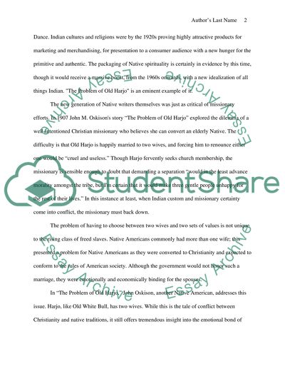 The Problem of Old Harjo by John M. Oskison