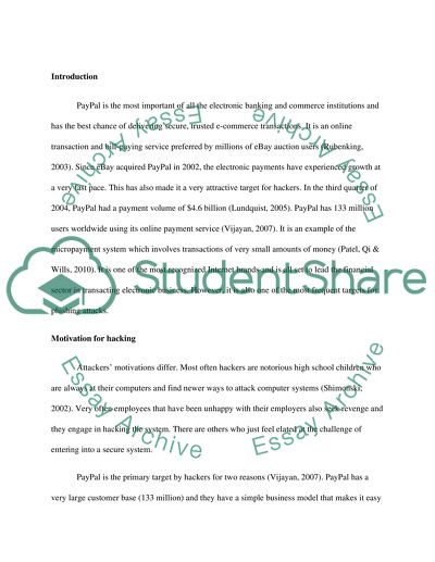 Hackers Tools and Techniques: PayPal