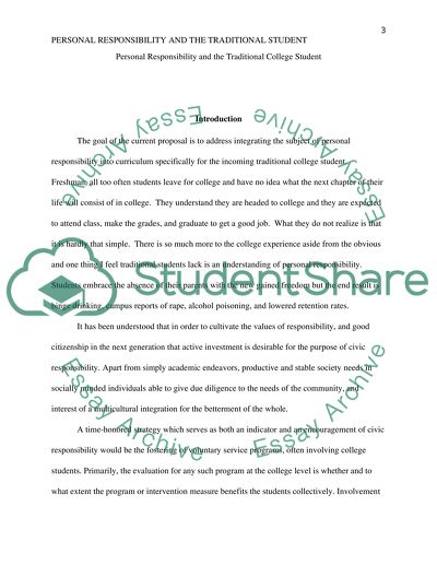 Social Responsibility for a Traditional College Student