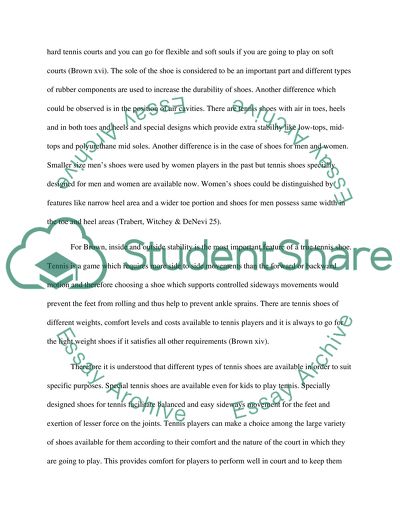 A Speech About Tennis Shoes