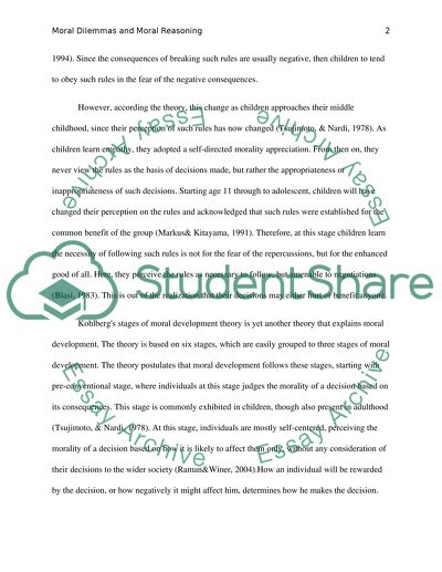 Moral Dilemmas and Moral Reasoning