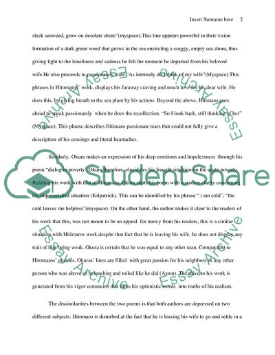 At Cape Kara by Hitomaro and Dialogue on Poverty by Yamanoue Okura