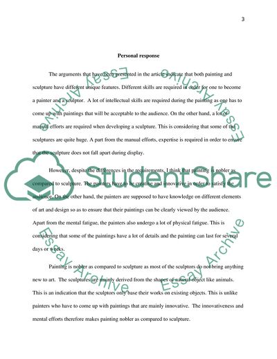 Art history response paper