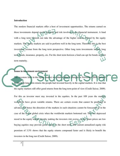 The Equity Markets Are the Best Investment Avenue from the Long Term Perspective