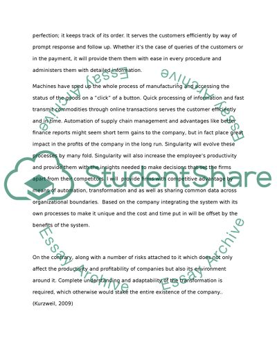 The Foremost Advantage of Singularity