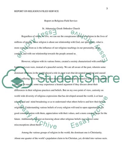 Thesis For Argumentative Essay Examples Report On Religious Field Research Business Essay Examples also Position Paper Essay Report On Religious Field Research Essay Example Topics And Well Essay With Thesis Statement Example