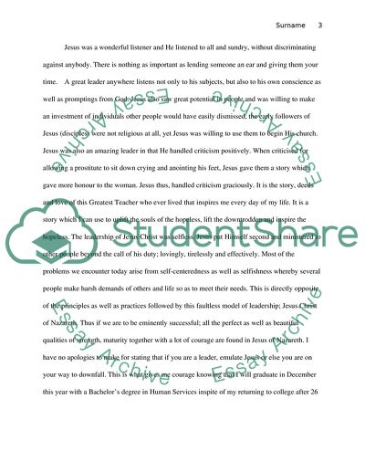 Leader that I admire ( Jesus Christ )