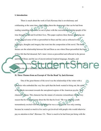 Three Themes from On the Road by Jack Kerouac