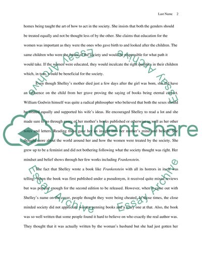 Role of Feminism in Mary Shelleys Life and Frankenstein