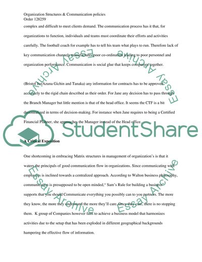 The Organization Structure of Companies