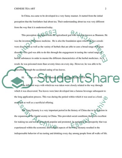 Chinese tea art from the Tang dynasty until recent times