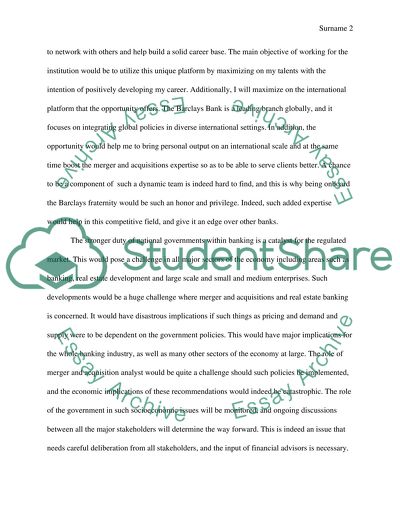 &quot;selection questions&quot; investment banking job application