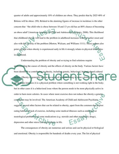 Physical and Emotional Consequences of Obesity