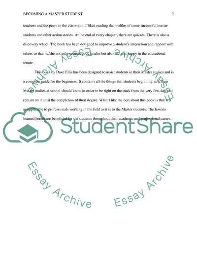 Becoming A Master Student