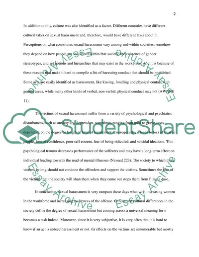 Sexual Harassment Issues