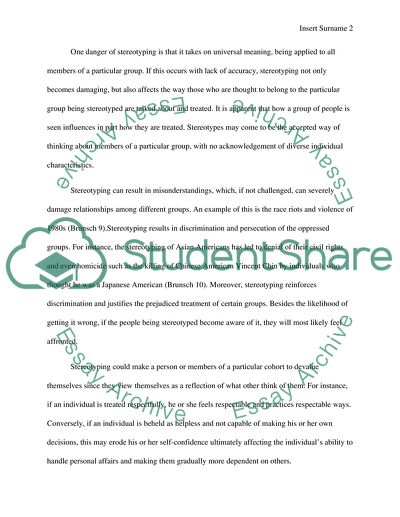 What are the dansgers of stereotyping people