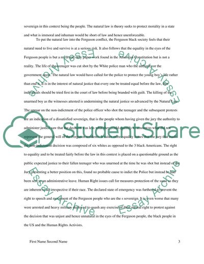 Comparative Legal Culture of the Ferguson Situation