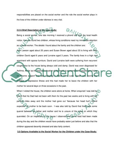 Role and Responsibilities of Social Worker including Legal obligations in Child Care