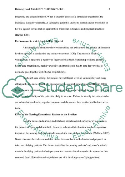 Synergy Model For Patient Care