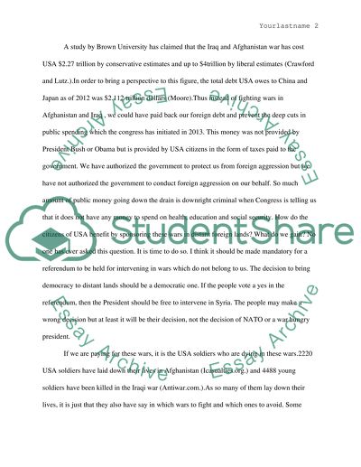 Should the USA Intervene in Syria