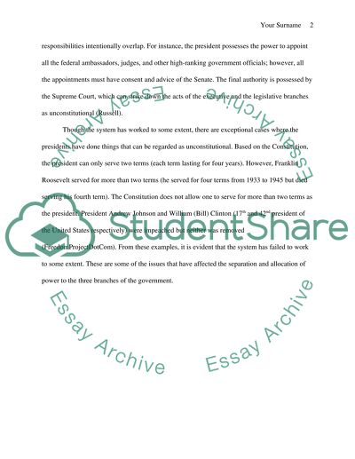 The Branches of Government