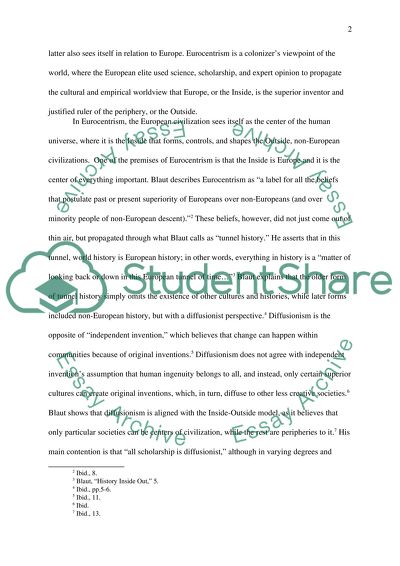 Eurocentrism as the Colonizers Model of the World