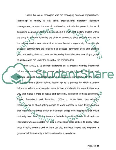 Leadership in Serving the Black Watch