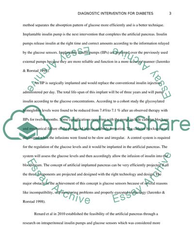 A Newest Diagnostic Tool or Intervention for Diabetes in Adults or Children