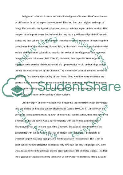 The Chumash Uprising of 1824