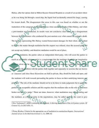 The Attitude of the Courts to the Settlement of Disputes