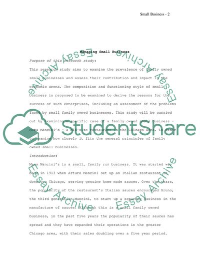 Managing small business