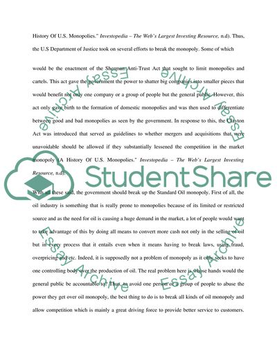 Monopolies in Industry