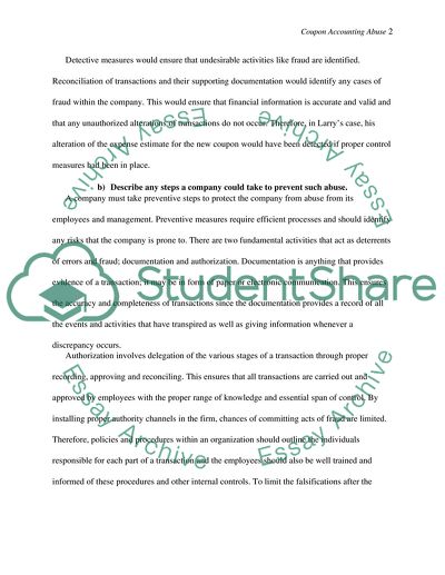 Coupon Accounting Abuse