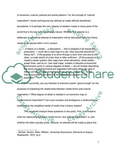 Media Forms and Claims of Cultural Imperialism