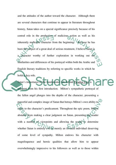 Satan in Paradise Lost