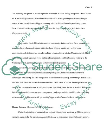 Developing a Strategic Approach to Human Resources in China