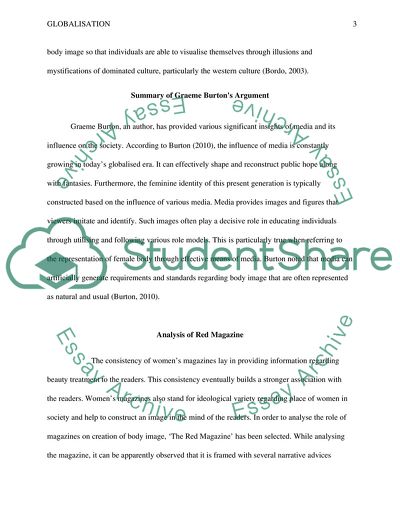 Summary of Susan Bordos Arguments