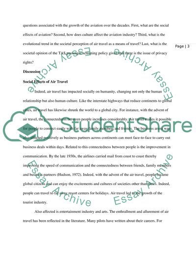 Social Effects of Aviation