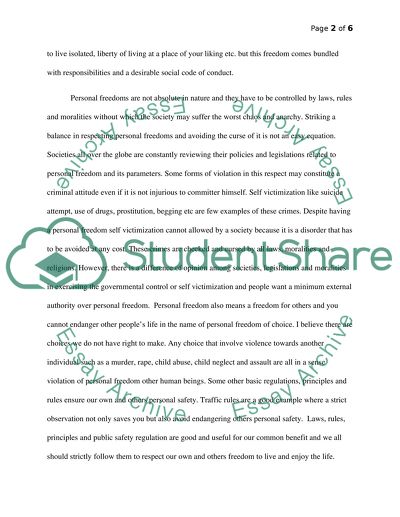 Freedom and Social Morality